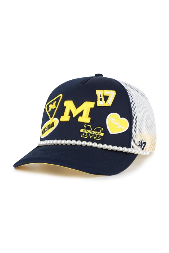 Men's '47  Navy/White Michigan Wolverines Rally On Hitch Adjustable Hat
