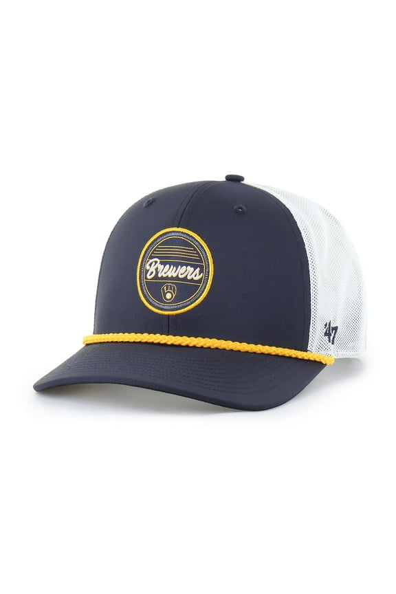 Men's '47 Navy/White Milwaukee Brewers Fairway Trucker Adjustable Hat