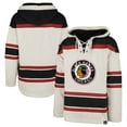 thumbnail image 1 of Men's '47 Oatmeal Chicago Blackhawks Rockaway Lace-Up Pullover Hoodie, 1 of 3