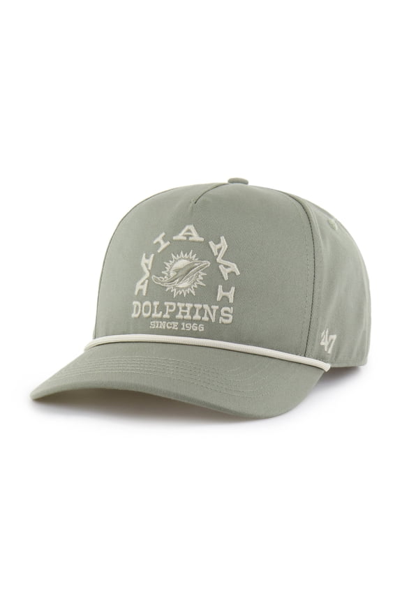 Men's '47  Olive Miami Dolphins Canyon Ranchero Hitch Adjustable Hat