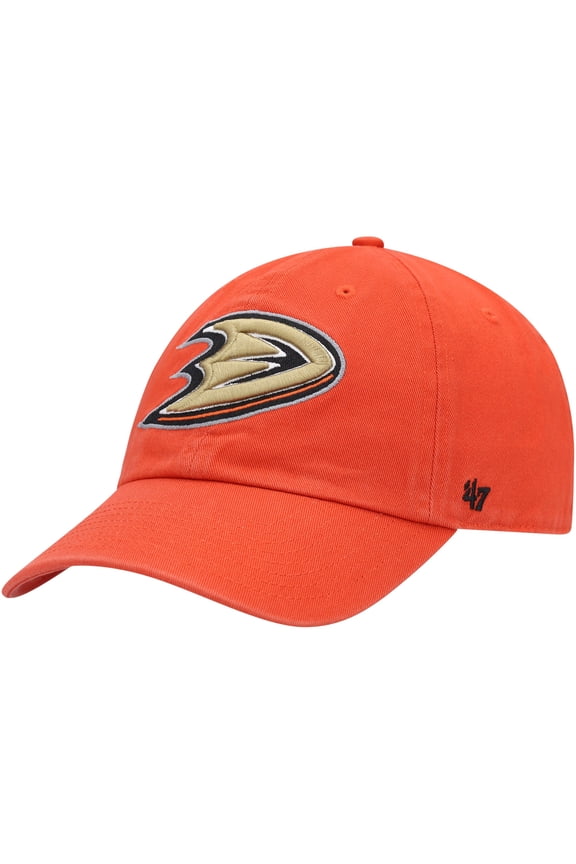 Men's '47 Orange Anaheim Ducks Clean Up Adjustable Hat