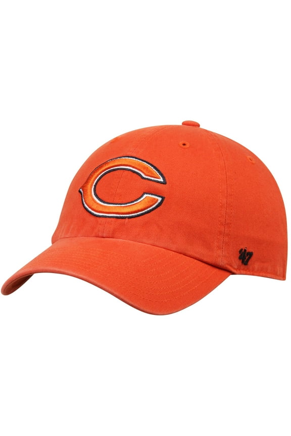 Men's '47 Orange Chicago Bears Clean Up Adjustable Hat
