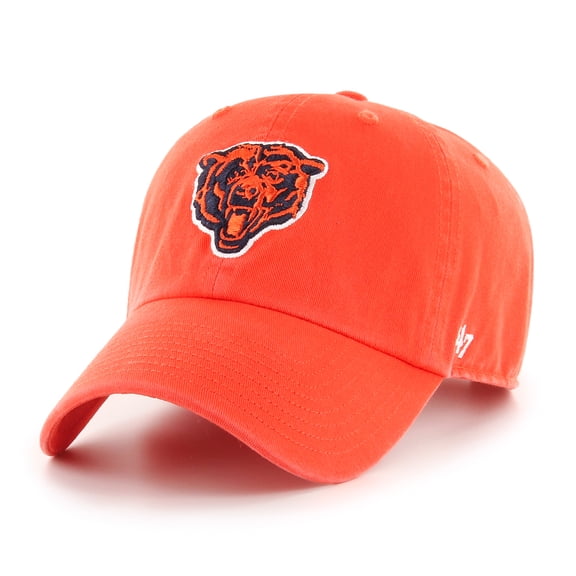 Men's '47 Orange Chicago Bears Historic Logo Clean Up Adjustable Hat