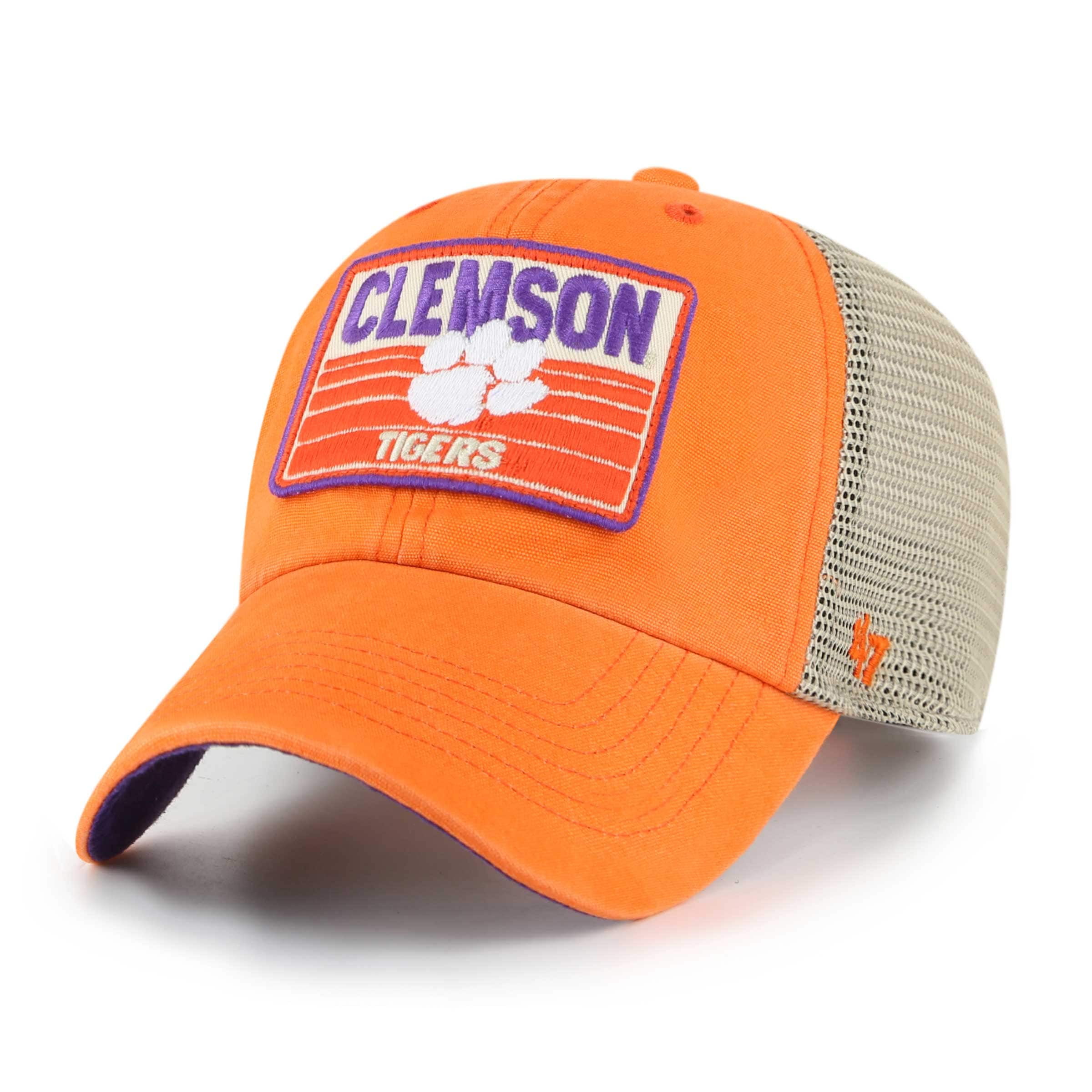 Casquette réglable Clemson Tigers '47 Clean Up brrr° - Orange