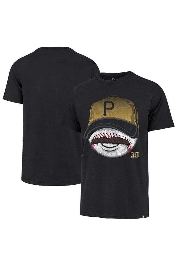 Men's '47 Paul Skenes Black Pittsburgh Pirates Mustache Franklin T-Shirt