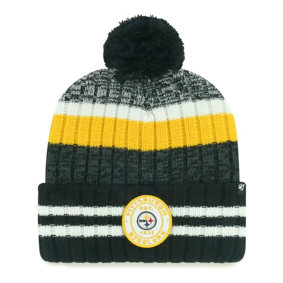 Men's '47 Pittsburgh Steelers Quiver Cuffed Knit Hat with Pom