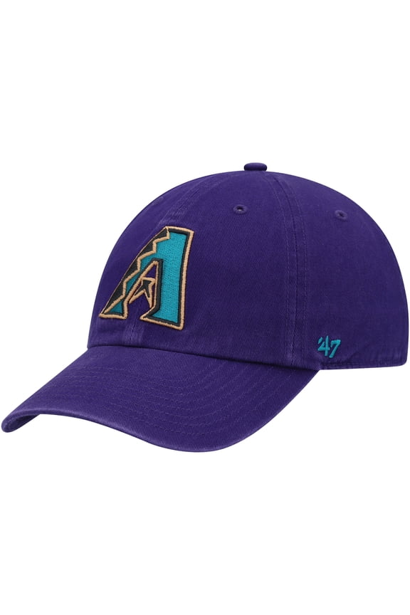 Men's '47 Purple Arizona Diamondbacks Logo Cooperstown Collection Clean Up Adjustable Hat