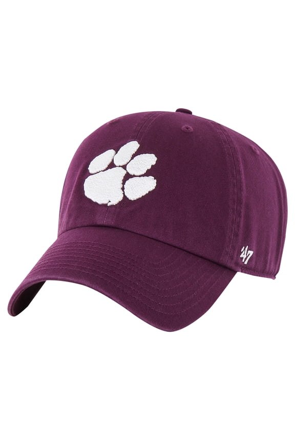 Men's '47 Purple Clemson Tigers Clean Up Adjustable Hat