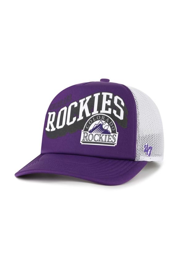 Men's '47 Purple Colorado Rockies Meander Foam Trucker Snapback Hat