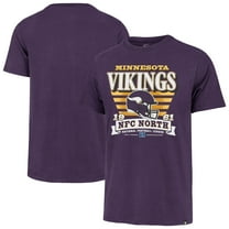 Men's '47 Purple Minnesota Vikings Stripe Splash Franklin T-Shirt