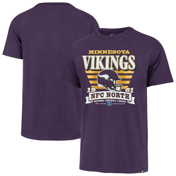 Men's '47 Purple Minnesota Vikings Stripe Splash Franklin T-Shirt