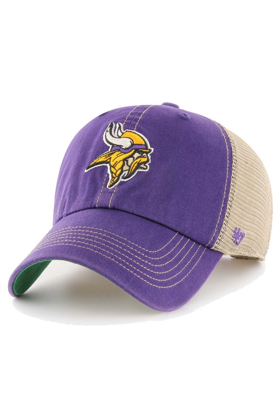 Men's '47 Purple/Natural Minnesota Vikings Trawler Trucker Clean Up Adjustable Hat