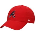 thumbnail image 1 of Men's '47 Red Atlanta Braves Clean Up Adjustable Hat, 1 of 4