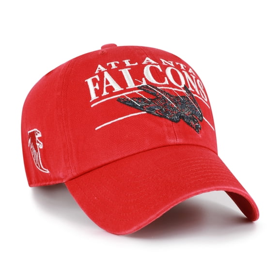 Men's '47 Red Atlanta Falcons Throwback Graphic Clean Up Adjustable Hat