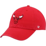 Men's '47 Red Chicago Bulls Core Logo Clean Up Adjustable Hat