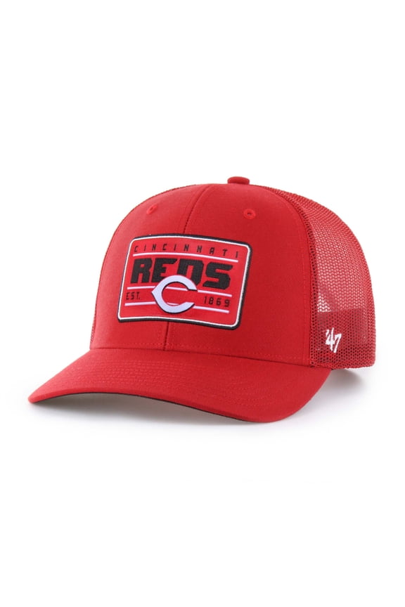 Men's '47 Red Cincinnati Reds Hardline Trucker Adjustable Hat