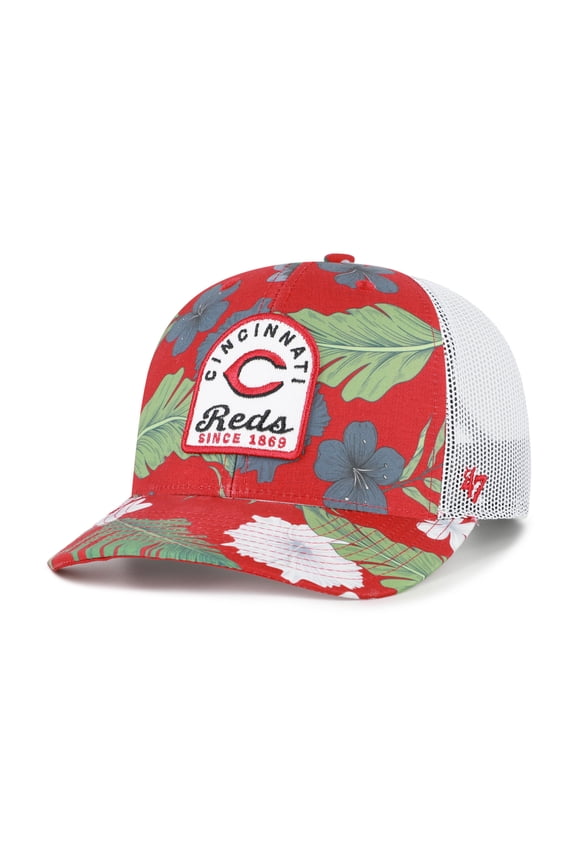 Men's '47 Red Cincinnati Reds Beachside Adjustable Trucker Hat