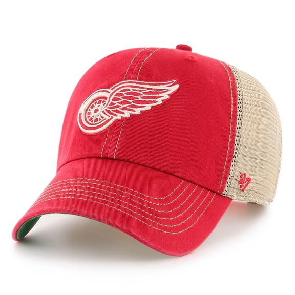 Men's '47 Red Detroit Red Wings Trawler Clean Up Trucker Snapback Hat