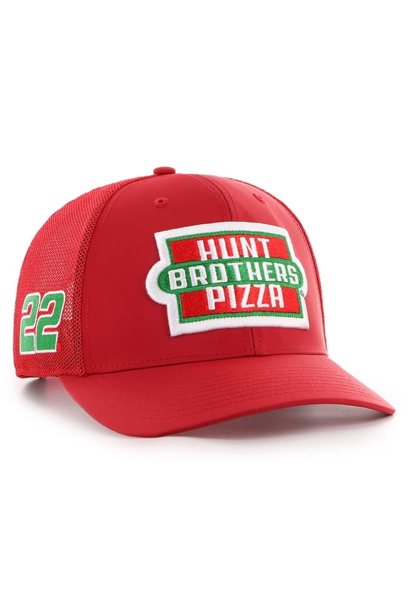Men's '47 Red Joey Logano Hunt Brothers Pizza Triple Hit Corduroy Adjustable Hat