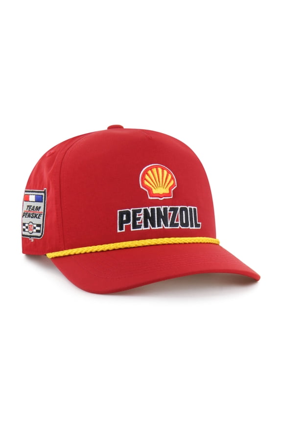 Men's '47 Red Joey Logano Sponsor Logo Side Patch brrr- Hitch Rope Adjustable Hat