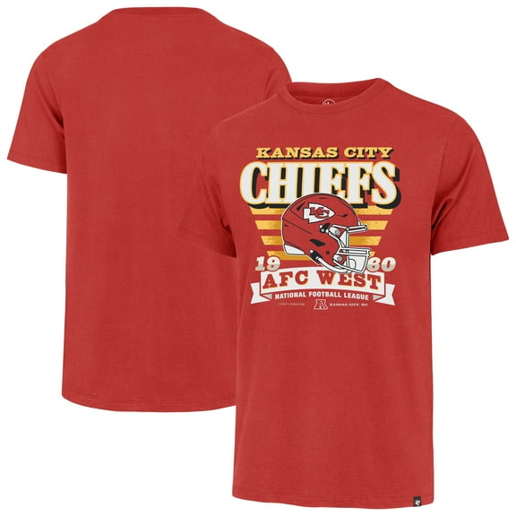 Men's '47 Red Kansas City Chiefs Stripe Splash Franklin T-Shirt