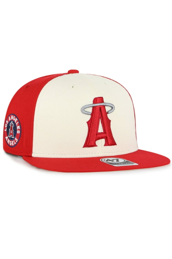 Men's '47 Red Los Angeles Angels 2021 City Connect Captain Snapback Hat