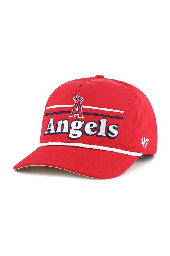 Men's '47 Red Los Angeles Angels Campscape Hitch Adjustable Hat