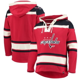 Men's '47 Cream New York Rangers Blue Line Heritage Lacer Pullover Hoodie