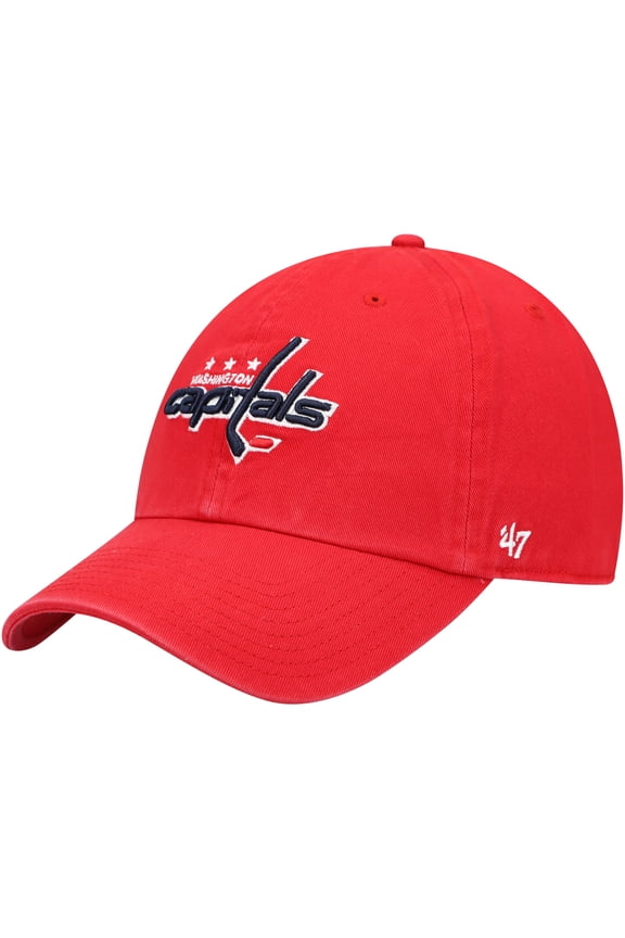 Men's '47 Red Washington Capitals Team Clean Up Adjustable Hat