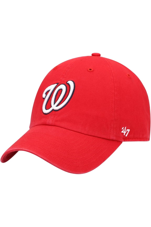 Men's '47 Red Washington Nationals Clean Up Adjustable Hat