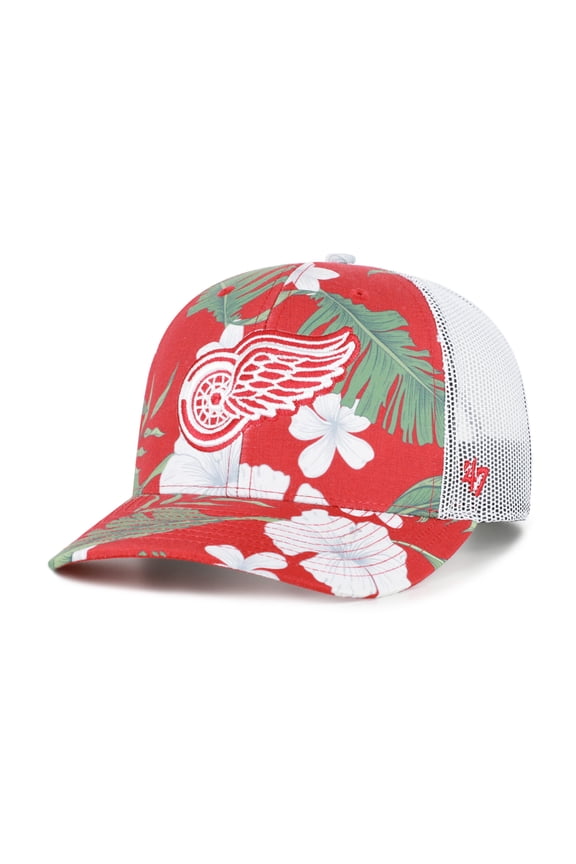 Men's '47 Red/White Detroit Red Wings Beach Side Adjustable Trucker Hat