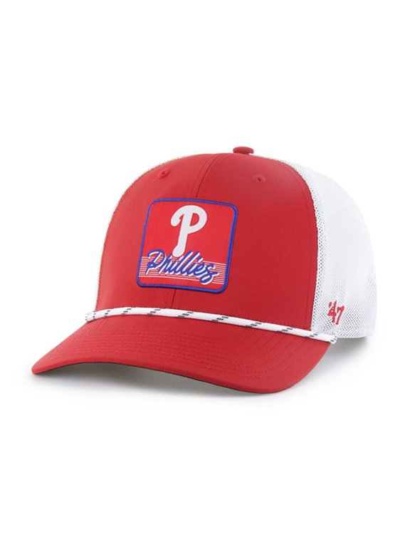 Men's '47 Red/White Philadelphia Phillies Scratch Adjustable Trucker Hat