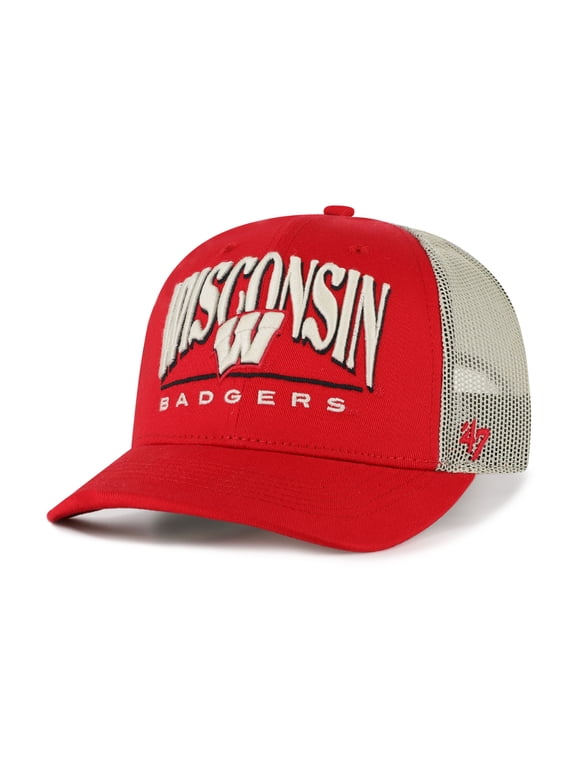 Men's '47 Red Wisconsin Badgers Arid Adjustable Trucker Hat