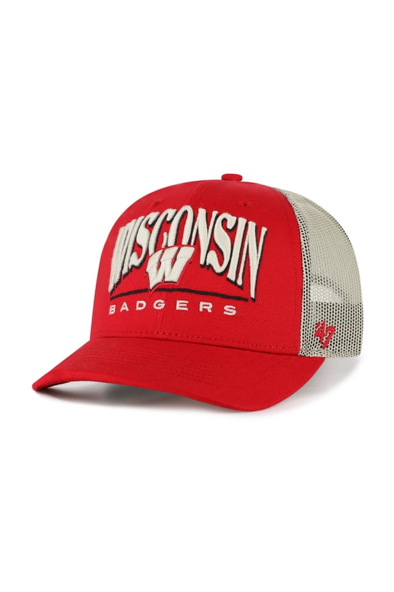 Men's '47 Red Wisconsin Badgers Arid Adjustable Trucker Hat