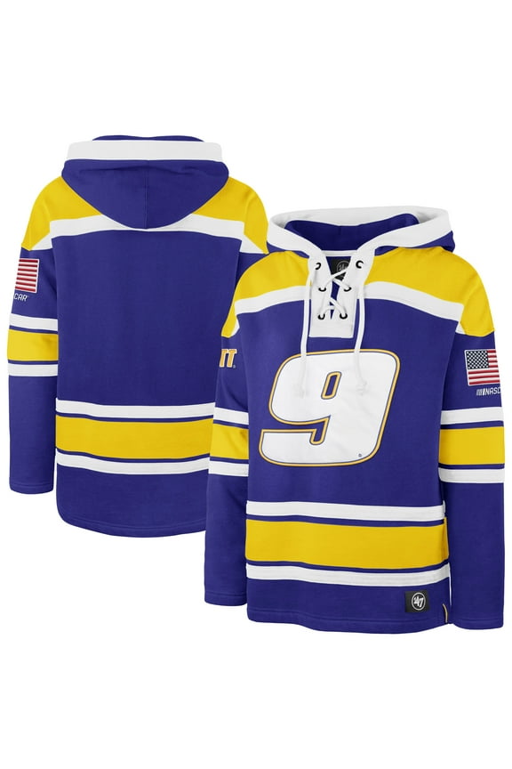 Men's '47 Royal Chase Elliott Superior Lacer Pullover Hoodie