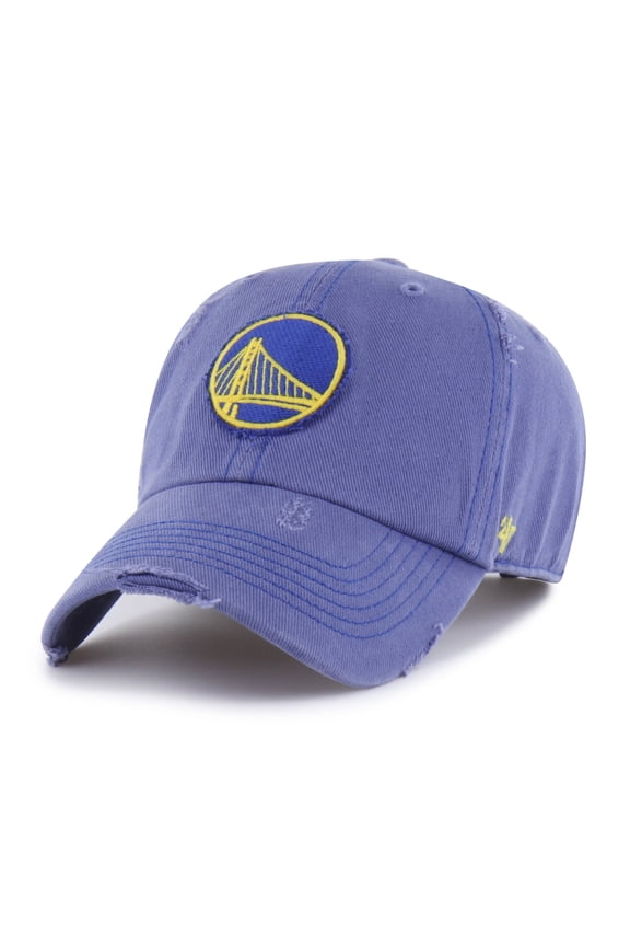 Men's '47 Royal Golden State Warriors Weathered Clean Up Adjustable Hat