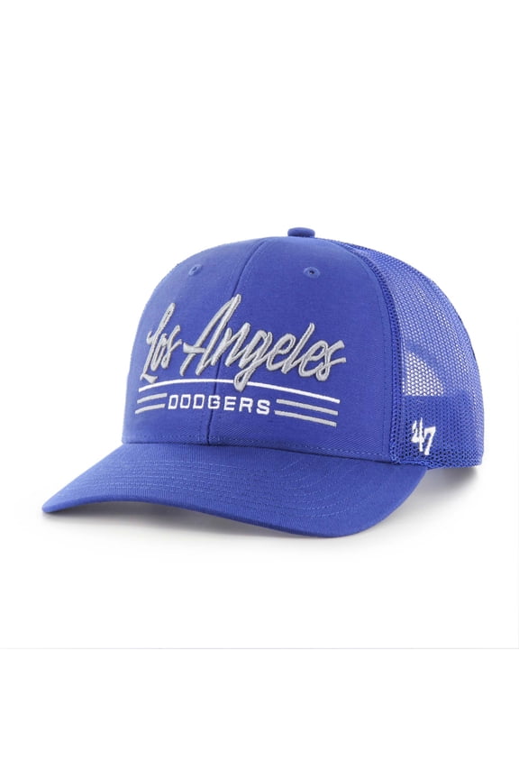Men's '47 Royal Los Angeles Dodgers Garner Trucker Adjustable Hat