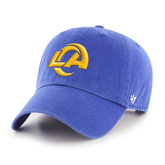 Men's '47 Royal Los Angeles Rams Primary Logo Clean Up Adjustable Hat