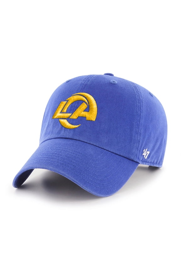 Men's '47 Royal Los Angeles Rams Primary Logo Clean Up Adjustable Hat