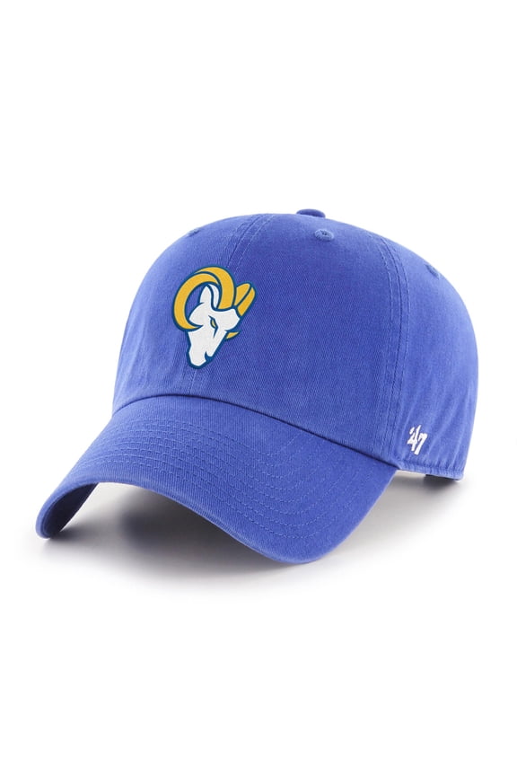 Men's '47 Royal Los Angeles Rams Secondary Logo Clean Up Adjustable Hat