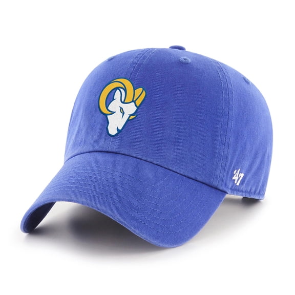 Men's '47 Royal Los Angeles Rams Secondary Logo Clean Up Adjustable Hat