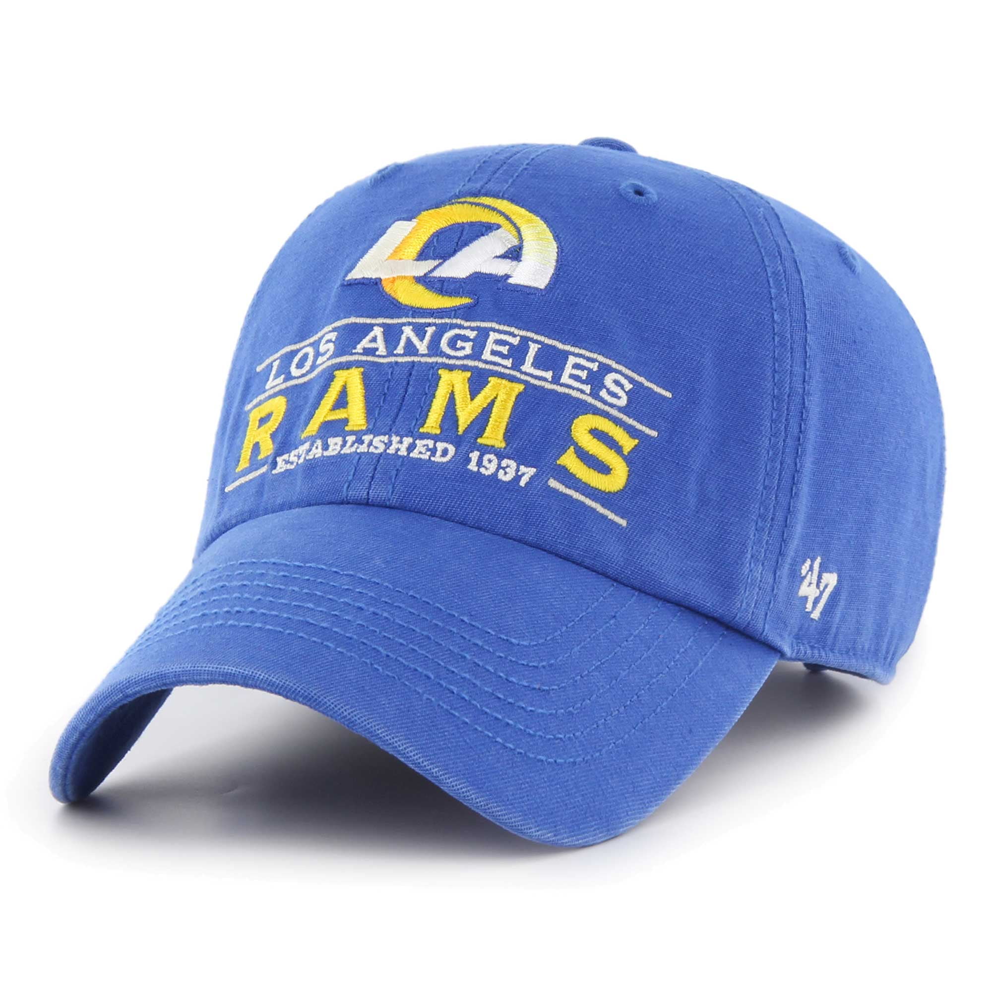Men s 47 Royal Los Angeles Rams Vernon Clean Up Adjustable Hat Walmart