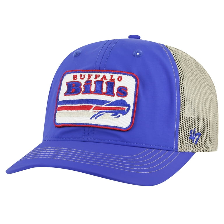 Men's '47 Royal/Natural Buffalo Bills Campscape Relaxed Trucker