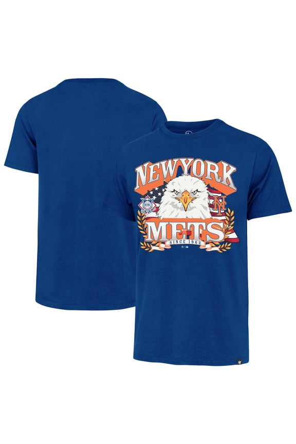Men's '47 Royal New York Mets Americana Eagle T-Shirt