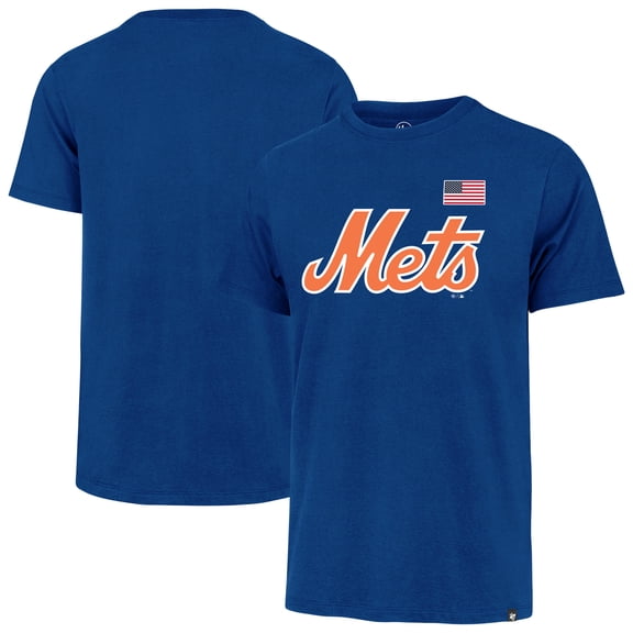 Men's '47 Royal New York Mets Heritage U.S. Flag T-Shirt