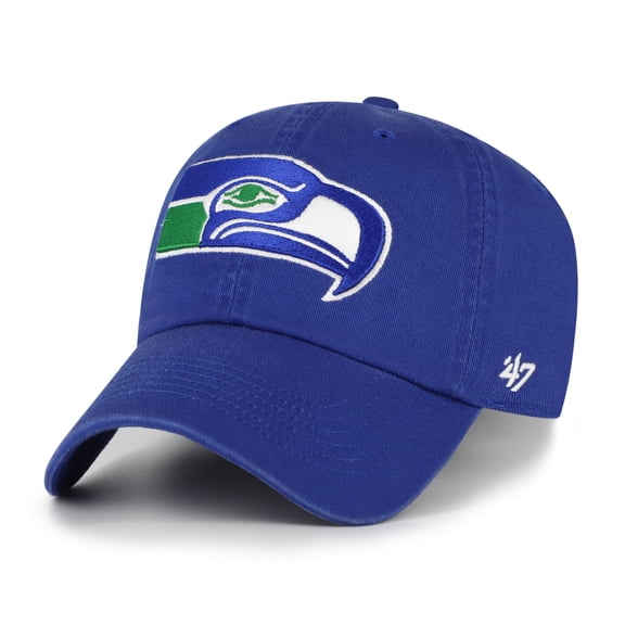 Men's '47  Royal Seattle Seahawks Clean Up Throwback Adjustable Hat