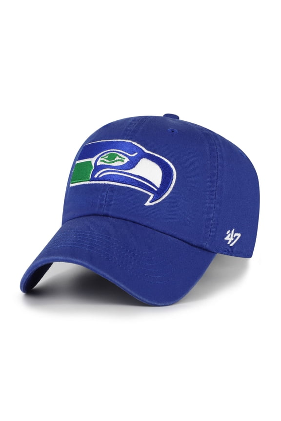 Men's '47  Royal Seattle Seahawks Clean Up Throwback Adjustable Hat