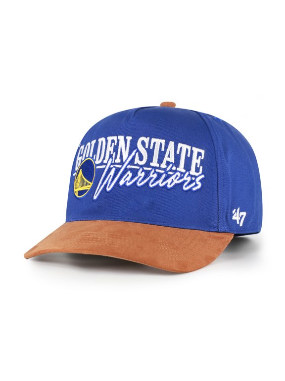 Men's '47 Royal/Tan Golden State Warriors Scribe Line Hitch Adjustable Hat