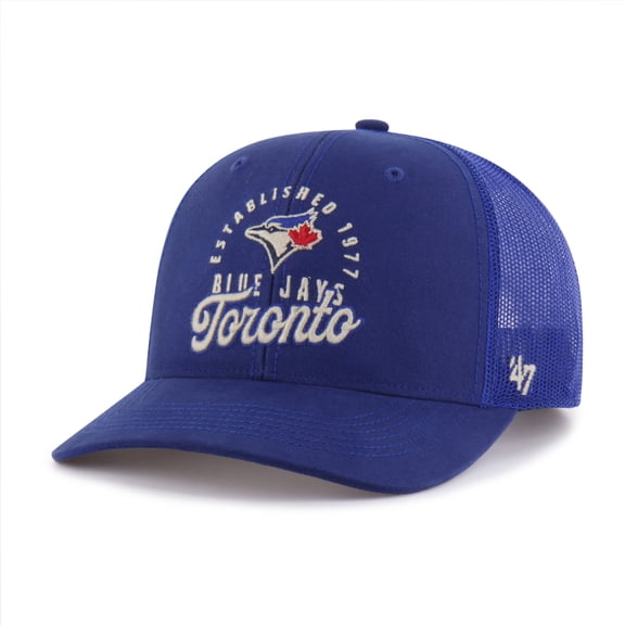 Men's '47 Royal Toronto Blue Jays Pitstop Trucker Adjustable Hat