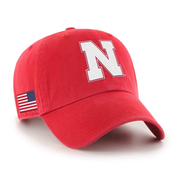 Men's '47 Scarlet Nebraska Huskers Americana Heritage Clean Up Adjustable Hat